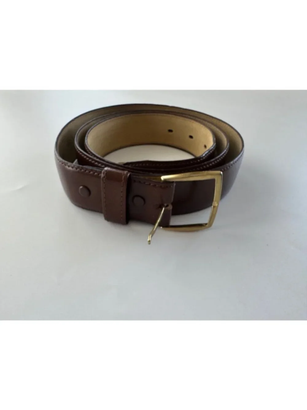Kinston Leather Men's 46 Brown Leather Belt Made in USA